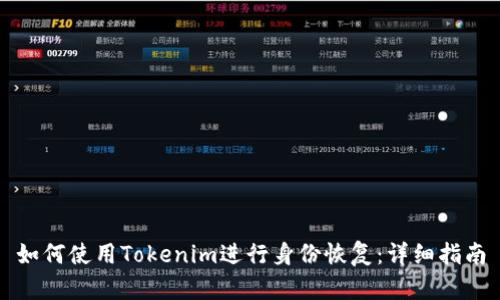 如何使用Tokenim进行身份恢复：详细指南